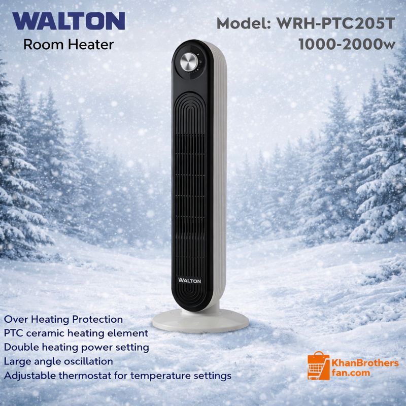 Walton Room heater, Model: WRH-PTC205T, 6 month warranty, winter essential