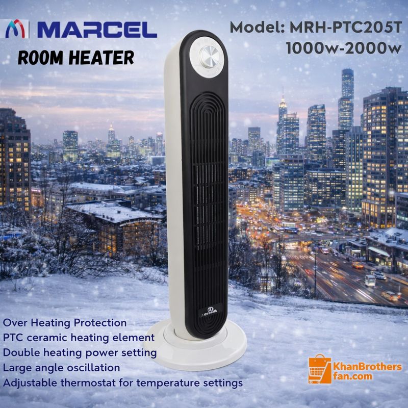 Marcel (walton) Room heater, Model: MRH-PTC205T, 6 month warranty, winter essential