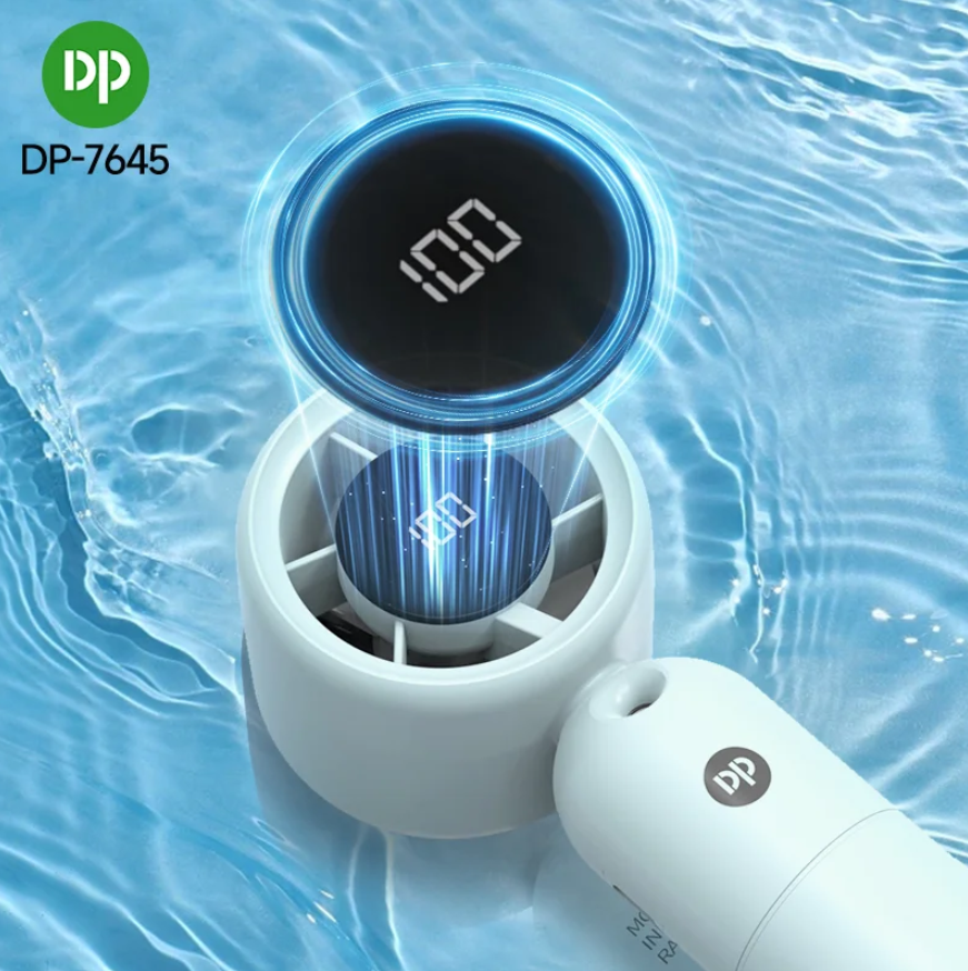 DP-7645 Portable Rechargeable Mist Spray Turbo Fan 3000mAh – Ice Cooling Handheld Mini Fan with Water Spray & Digital Display - Image 5